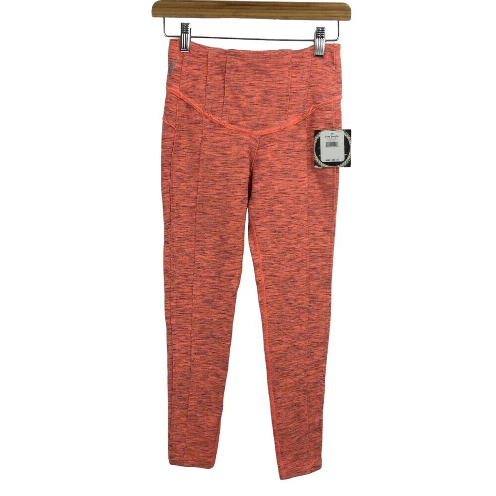 Free People Movement Womens Papaya Punch High Rise Active Hybrid Leggings XS NWT